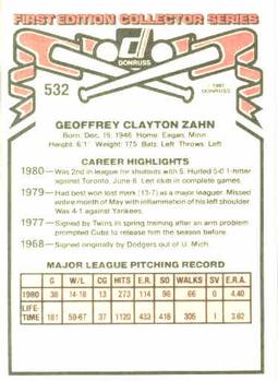 Geoff Zahn  baseball card collectible - Main Image 2