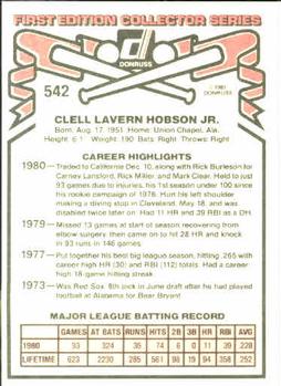 Butch Hobson  baseball card collectible - Main Image 2