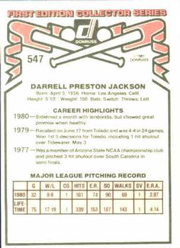 Darrell Jackson  baseball card collectible - Main Image 2