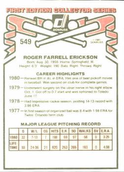 Roger Erickson  baseball card collectible - Main Image 2