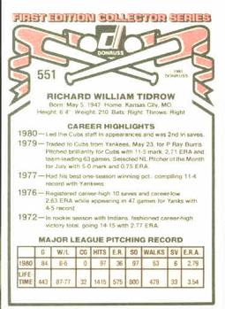 Dick Tidrow  baseball card collectible - Main Image 2