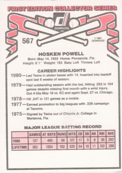Hosken Powell  baseball card collectible - Main Image 2