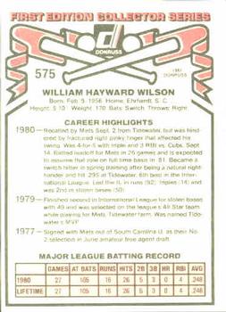 Mookie Wilson  baseball card collectible - Main Image 2