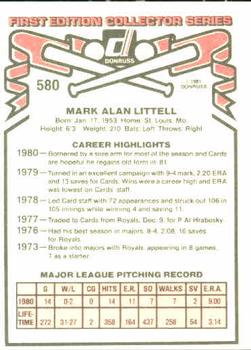 Mark Littell  baseball card collectible - Main Image 2