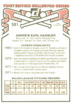 Andy Hassler  baseball card collectible - Main Image 2