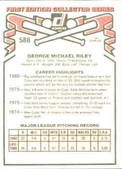 George Riley  baseball card collectible - Main Image 2