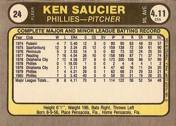 Kevin Saucier  baseball card collectible - Main Image 2