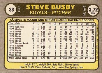 Steve Busby  baseball card collectible - Main Image 2