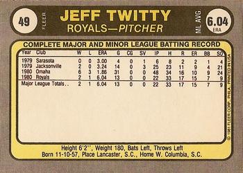 Jeff Twitty  baseball card collectible - Main Image 2