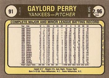 Gaylord Perry  baseball card collectible - Main Image 2