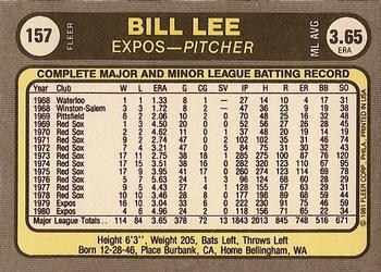 Bill Lee  baseball card collectible - Main Image 2