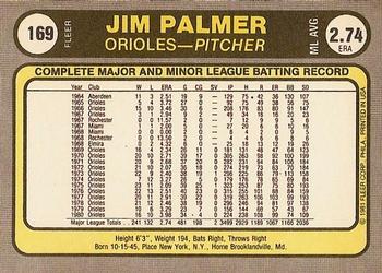 Jim Palmer  baseball card collectible - Main Image 2