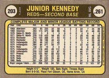 Junior Kennedy  baseball card collectible - Main Image 2