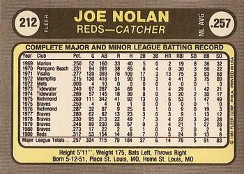 Joe Nolan  baseball card collectible - Main Image 2