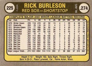 Rick Burleson  baseball card collectible - Main Image 2