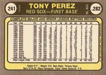 Tony Perez  baseball card collectible - Main Image 2