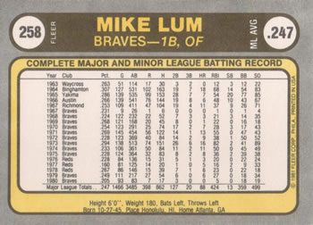 Mike Lum  baseball card collectible - Main Image 2