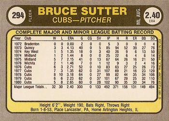 Bruce Sutter  baseball card collectible - Main Image 2