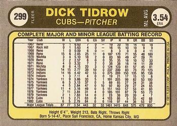 Dick Tidrow  baseball card collectible - Main Image 2