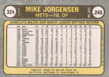 Mike Jorgensen  baseball card collectible - Main Image 2