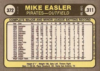 Mike Easler  baseball card collectible - Main Image 2