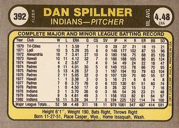 Dan Spillner  baseball card collectible - Main Image 2