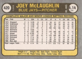 Joey McLaughlin  baseball card collectible - Main Image 2