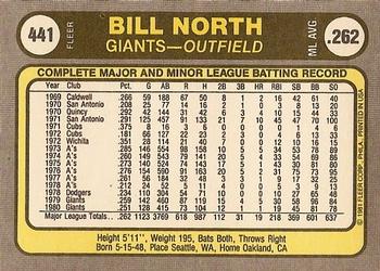 Bill North  baseball card collectible - Main Image 2