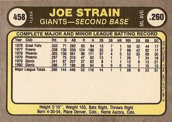 Joe Strain  baseball card collectible - Main Image 2