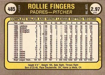 Rollie Fingers  baseball card collectible - Main Image 2