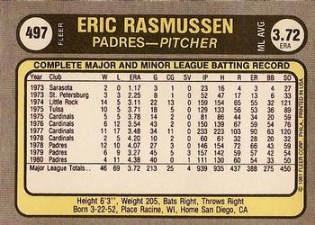 Eric Rasmussen  baseball card collectible - Main Image 2