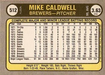 Mike Caldwell  baseball card collectible - Main Image 2
