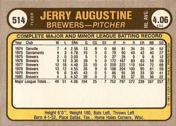 Jerry Augustine  baseball card collectible - Main Image 2