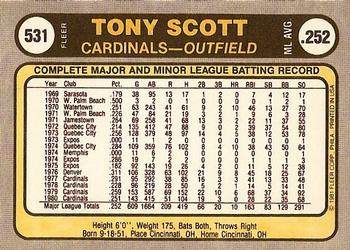 Tony Scott  baseball card collectible - Main Image 2