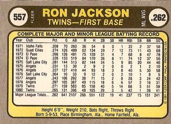 Ron Jackson  baseball card collectible - Main Image 2