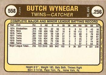 Butch Wynegar  baseball card collectible - Main Image 2