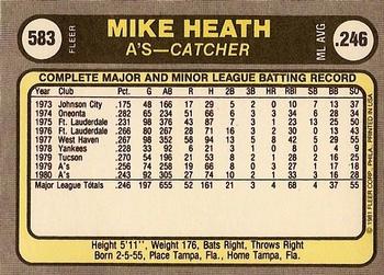 Mike Heath  baseball card collectible - Main Image 2