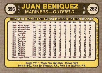 Juan Beniquez  baseball card collectible - Main Image 2
