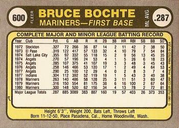 Bruce Bochte  baseball card collectible - Main Image 2