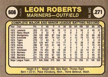 Leon Roberts  baseball card collectible - Main Image 2