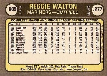 Reggie Walton  baseball card collectible - Main Image 2