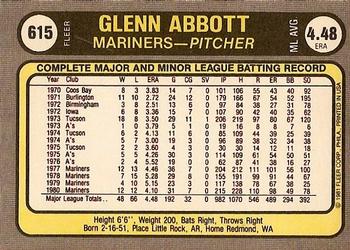 Glenn Abbott  baseball card collectible - Main Image 2