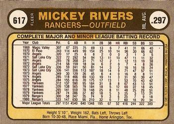 Mickey Rivers  baseball card collectible - Main Image 2