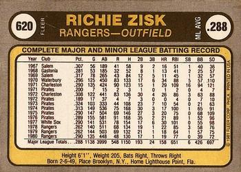 Richie Zisk  baseball card collectible - Main Image 2