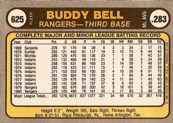Buddy Bell  baseball card collectible - Main Image 2