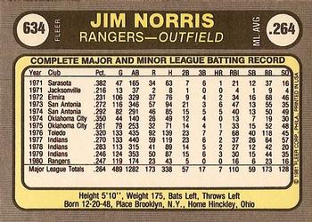 Jim Norris  baseball card collectible - Main Image 2