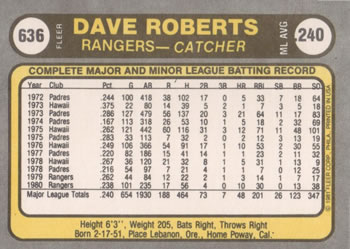 Dave Roberts  baseball card collectible - Main Image 2