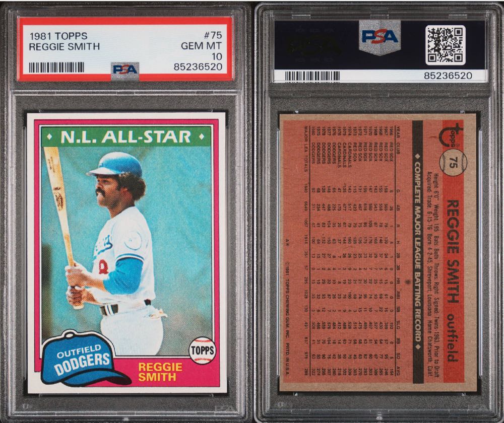 Reggie Smith  baseball card collectible - Main Image 3