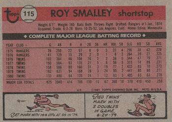 Roy Smalley  baseball card collectible - Main Image 2