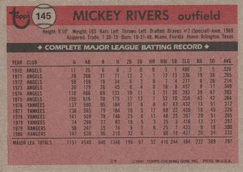 Mickey Rivers  baseball card collectible - Main Image 2